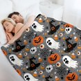 thumbnail image 4 of Halloween Blanket Flannel Blankets for Kids Adult Fun Flannel Throw Blanket Fluffy Blanket Halloween Soft Blanket for Party Cosplay Bed Sofa Couch, 4 of 6