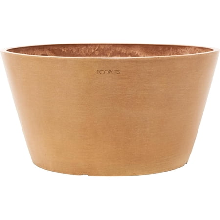 Neatifyes Frankfurt Durable Modern Round Indoor/Outdoor Recycled-Based Composite Flower Pot Planter, Terracotta Color, 12"
