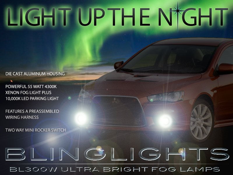2x Front Bumper Driving Fog Light LED Lamp For Mitsubishi Lancer 2008 2009-2014 