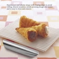 thumbnail image 3 of Tubos de cannoli, moldes de cannoli de acero inoxidable de 5 pulgadas, antiadherentes, con forma de cuerno de crema, moldes para pasteles daneses para Cr silver, 3 of 5
