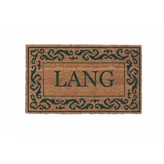 CocoMatsNMore Personalized Green Rolling Scrolls Doormats with Vinyl Backing 38' x 60"