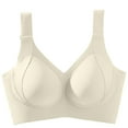 thumbnail image 4 of CFLVAEK Plus Size Bras for Women No Underwire Seamless Everyday Bra Comfort Full Figure Bralettes Breathable Brassiere for Big Bust White XXXXL, 4 of 9