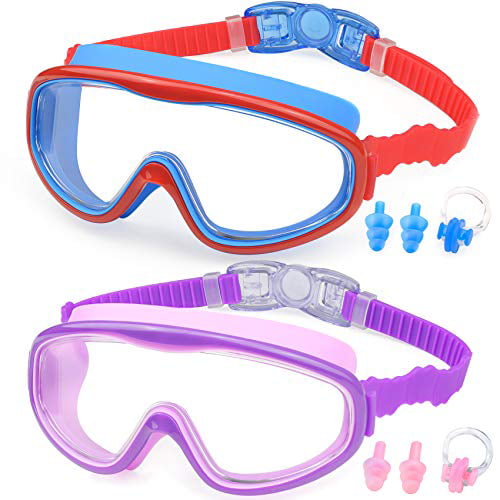 KAILIMENG Kids Swim Goggles Clear Wide View Anti-Fog for Toddlers Youth Child 4-15 