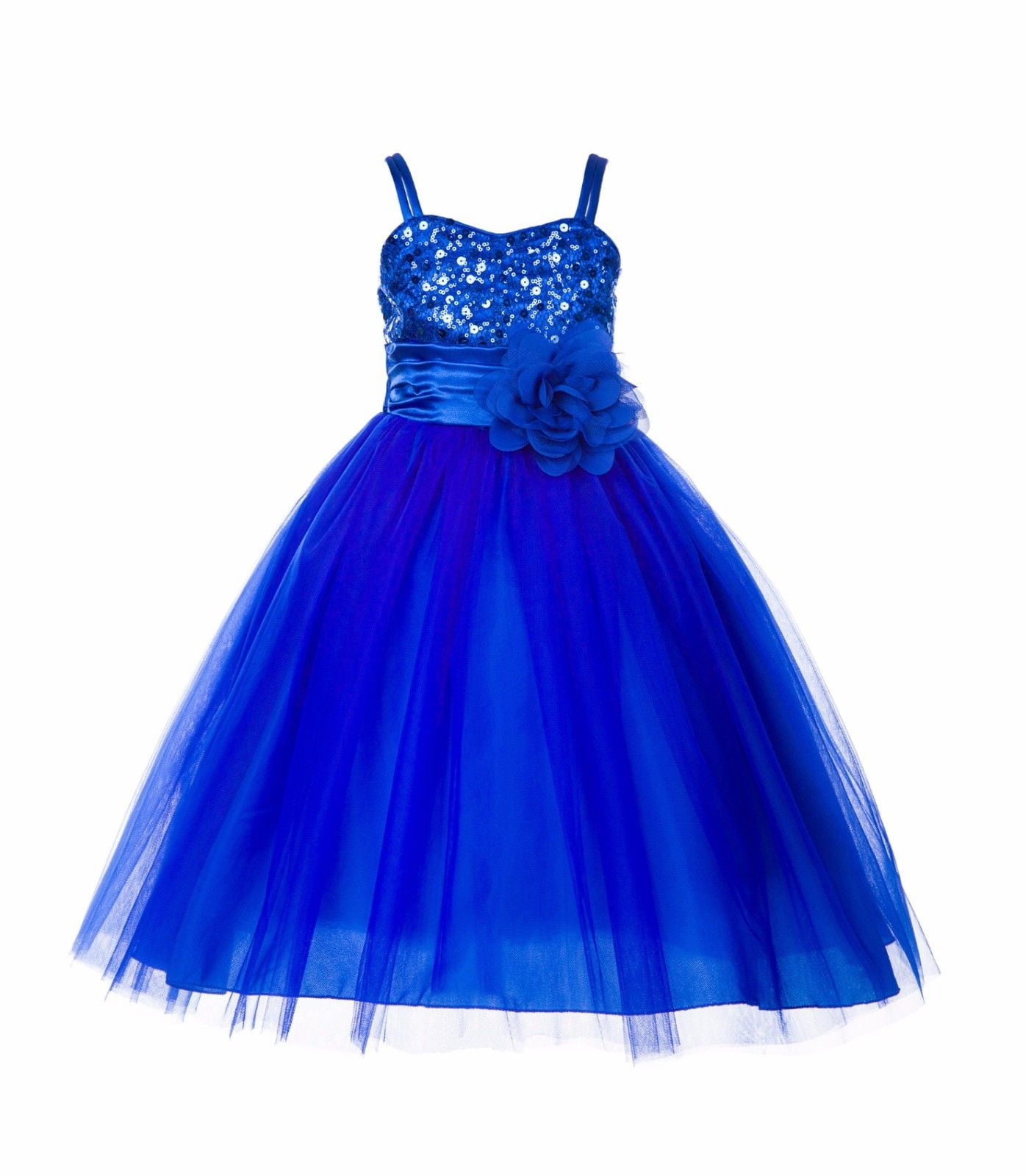 Ekidsbridal Ekidsbridal SpaghettiStraps Sequin Tulle Flower Girl