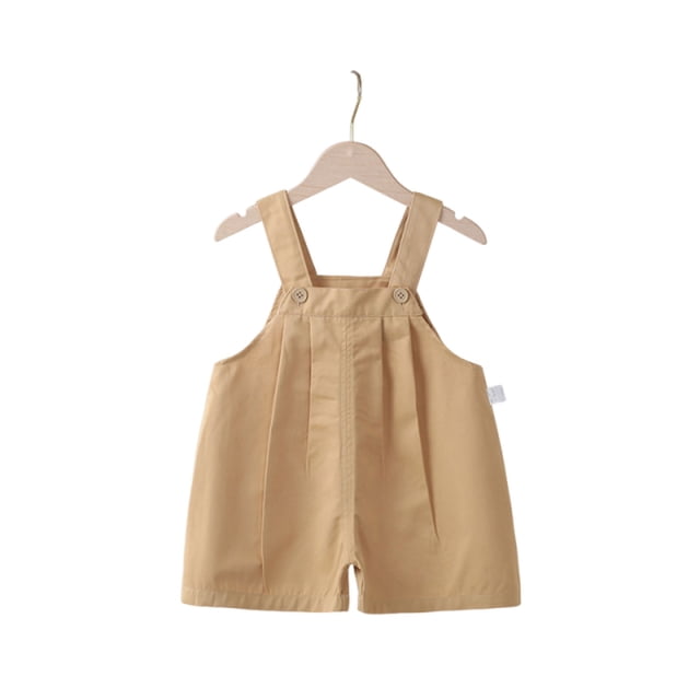 Overalls for Girls, Solid Color Piece Overalls for Toddler Girls, Adjustable Strap Shorts with Button Details for Summer