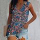 thumbnail image 2 of Camiseta holgada sin mangas con cuello redondo y estampado de flores informales de verano para mujer Pompotops lopia994463, 2 of 5