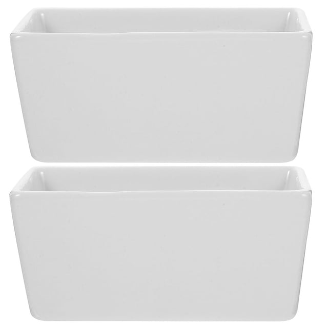 Ceramic Sugar Packet Holder White For Household Users On Dining Table 2Pcs 3.7X2.8X2.0In