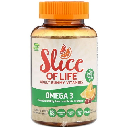 Plant Based Omega 3 - Slice Of Life (Hero Nutritionals) Omega w/Chia, 3 6 9 Plant Based 60 Ct, Pack of 2