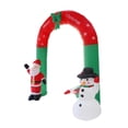 thumbnail image 1 of Snowman Arch 8 Foot with LED Lights art decoration Blower Props Tethers Santa Claus Inflatable for Christmas Archway, 1 of 8