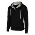 thumbnail image 5 of TANYSU Men Fashion Sweatshirt Solid Color Long Sleeve Tops Round Neck Drawstring Hoodie Sports Pocket Winter Pullover Birthday Male Casual Athletic Dailywear, 5 of 6