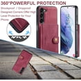 thumbnail image 6 of Case for Samsung Galaxy A14 4G/5G, Detachable Magnetic Wallet Card Cash Slot Case Cover Support Wireless Charging Functional Kickstand Compatible with Samsung Galaxy A14 4G/5G 2023 (Red), 6 of 15