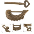 thumbnail image 2 of 1 Pce Mini Cadenas en Forme de Poisson, Boîte Rétro, Boîte à Bijoux avec Clé, 2 of 9