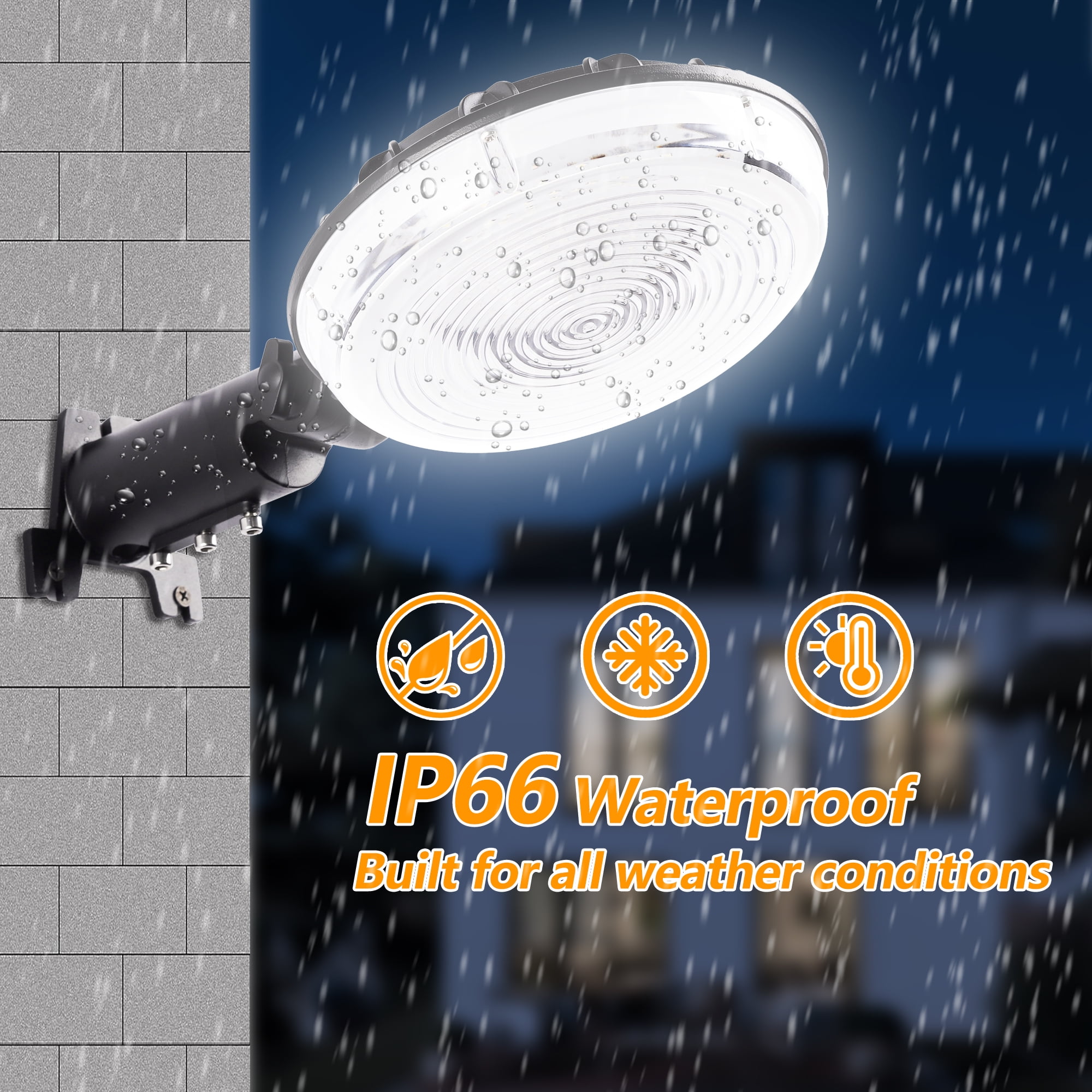 LISUNAR 2PCS LED Barn Light,120W Dusk to Dawn Area Lights with Photocell,Adjustable Angle,6500K 10,000LM,IP66 Waterproof Outdoor Security Lighting for Street,Yard