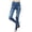 a-Light blue8028, variant on VNKIDY Womens Solid Color High Waist Button Fly Denim Leggings Slim Fit Stretch Casual Trousers For Daily Streetwear Wear Black L