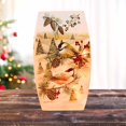thumbnail image 2 of Stony Creek 8.00In Winter Chickadees Pre-Lit Med Vase, Glass, Chickadee Trees Pinecones Clc5275 Trees, 2 of 5