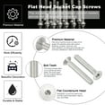 thumbnail image 3 of Uxcell 10Pcs M6 x 40mm Flat Countersunk Head Socket Cap Stainless Steel Machine Screw, 3 of 7