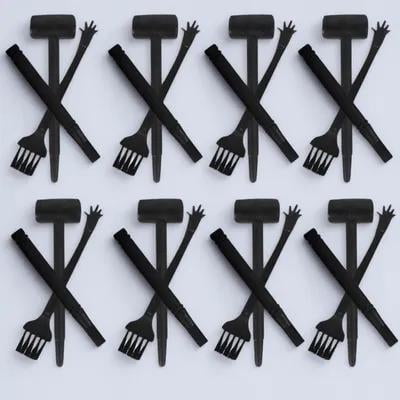 OFFIGAM 10 Sets Black Plastic Archaeological Digging Tool Set for Excavation and Exploration Activities