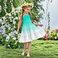 thumbnail image 2 of Tranfacy Robes d'Été pour Ados, Robe d'Été pour Filles, Robe d'Été Boho pour Fille 4-14 Ans à Dégradé de Couleurs, Décontractée, Sans Manches, à Étages, Style Nuisette, 2 of 7