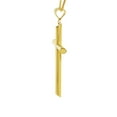 thumbnail image 3 of Precious Stars 14K Yellow Solid Gold Traditional 1.30" Cross Unisex Religious Pendant with 24" Chain Necklace, 3 of 7