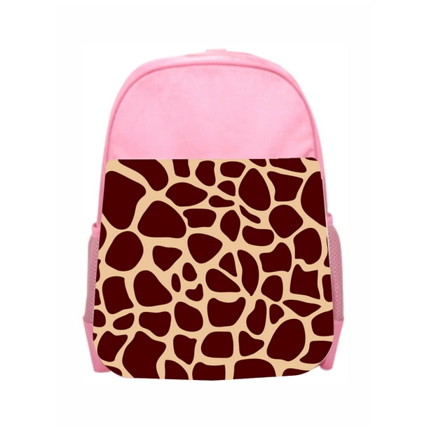 Accessory Avenue - Childrens Backpacks Animal Giraffe Skin Girls Kids Pre-School Backpack - Pink