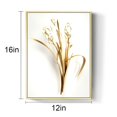 thumbnail image 2 of Lienzo floral Cuadros Lienzo Arte de la pared Sin marco Impresión Pintura Flores doradas UHUSE cuadros colgantes, 2 of 11
