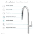 thumbnail image 6 of Chalet Single Handle, Pull-Down Kitchen Faucet in Chrome, 6 of 11