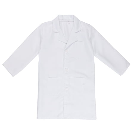 MSemis Boys Girls Long Sleeve Doctor Uniform White Lab Coat Cosplay Dress up