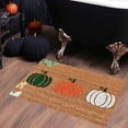 thumbnail image 5 of TopLLC Halloween Welcome Doormat, 17x31.5 inch Polyester Pumpkin Pattern Plush Front Porch Rugs, Non-Slip Quick Dry Pumpkin Decorative Entrance Door Mat Halloween Decorations for Front Door Outside, 5 of 5