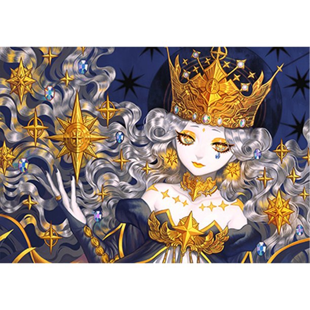 Cuadros Decorativos 5D bricolaje ronda completa taladro diamante pintura chica Kit hogar decoración artesanal (QQ257) Wdftyju de costura negro 4 estilos