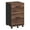 Walnut, variant on Mobile File Cabinet, Modern Style 2 Drawers, Rolling Filing Cabinet Wood Storage Shelf for Home Office Study Room, Black