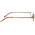 thumbnail image 3 of Hit Notion Eyewear - Rectangle Shape, Metal Full Rim Frame Glasses - Bronze Amber, 3 of 4