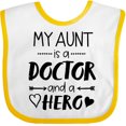 thumbnail image 3 of Inktastic My Aunt is a Doctor and a Hero Boys or Girls Baby Bib, 3 of 4