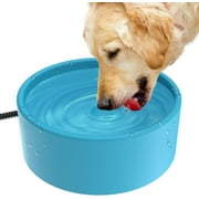 Heated Water Bowl for Dog & Cat, Outdoor Heated Dog Bowl, Waterproof Heated Pet Bowl Smart Thermal-Dish in Winter for Outside Heated Waterer for Dog, Cat, Chicken,Duck, 108oz 30 Watts