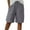 Grey, variant on Women Summer Bermuda Short Knee Length Elastic Waist Linen Shorts Beach Lounge Workout Casual Long Short Wide Leg Casual Shorts Pants Summer Linen Shorts(Sky Blue,Waist-34.25-38.19'')