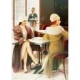 thumbnail image 2 of Denis, E 24x32 Gold Ornate Wood Framed with Double Matting Museum Art Print Titled - Cafe I, 2 of 4