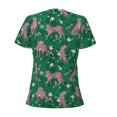 thumbnail image 4 of Naloa Tropical Leopard Print T-Shirts Short Sleeve V Neck Tees for Women Fashion Tops Trendy Lightweight Soft Casual Summer Outfits Clothes, 4 of 5