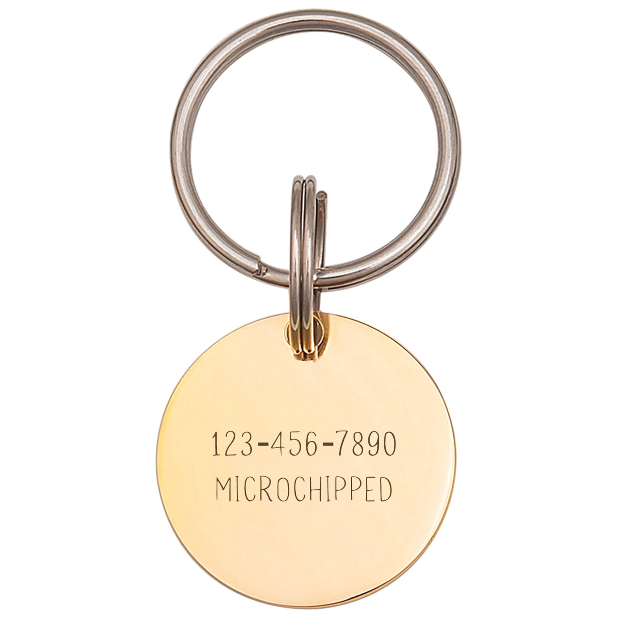 Custom Round Dog Tag - Engravable Dog Name and Ecg Design Pet ID Dog Tag - Personalized Pet Tags for Cat and Dogs - Small Medium Large Size - Stainless Steel Collar Pet Tags - Ships Next Day!