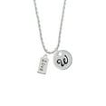 thumbnail image 2 of Delight Jewelry Silvertone Live Silvertone Script Initial Disc - W - Charm Necklace, 20"+3", 2 of 4