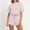 A178 Pink, variant on Xdegoge Women's Striped 2 Piece Shorts Set Casual Short Sleeve T Shirt and High Waisted Drawstring Shorts Summer Lounge Active Tracksuit Pajama Sets