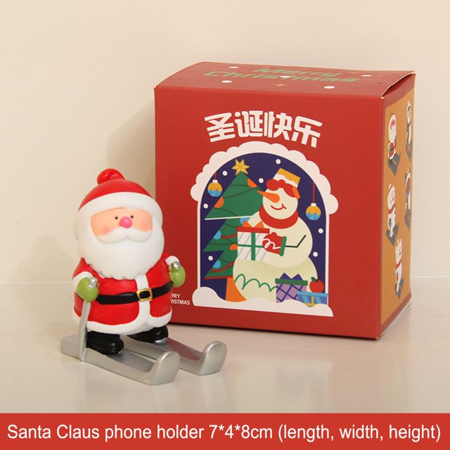 Teissuly Cute Christmas Gift, Desktop Phone Holder, Santa Claus, Elk, Penguin, Bear, Snowman Ornament, Girl Heart Tablet Holder Teissuly WER202311212670