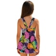 thumbnail image 2 of Uorisanigo Purple Palm Leaves Little Girls One Piece Swimsuits with Skirt Summer Swim Dress Modest Beach Swimwear Summer Vacation, Size 3-4, 2 of 6