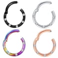 thumbnail image 3 of Illusion Piercing Septum Clicker Segmento Nariz De Oreja Acero Inoxidable 16G, 3 of 8