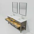 thumbnail image 6 of Norwalk 72 in W Grey Oak Double Vanity, Cultured Marble Top, Faucet Set, and 34 in Mirrors, 6 of 9