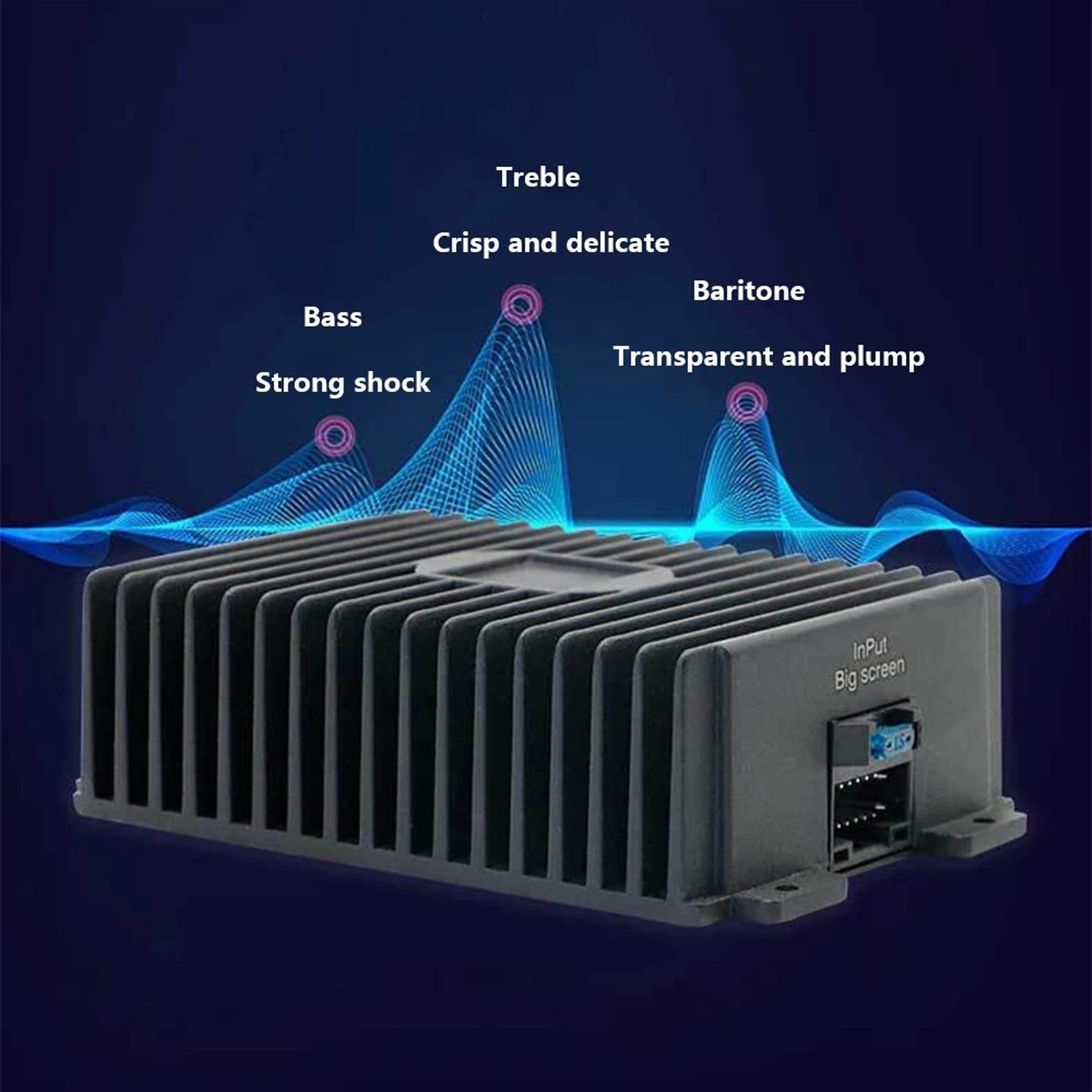 12V HIFI Professional DSP Amplifier RY-125AB Audio Stereo 4*80W High Power Car Home Amplifier ,Bass Treble Control