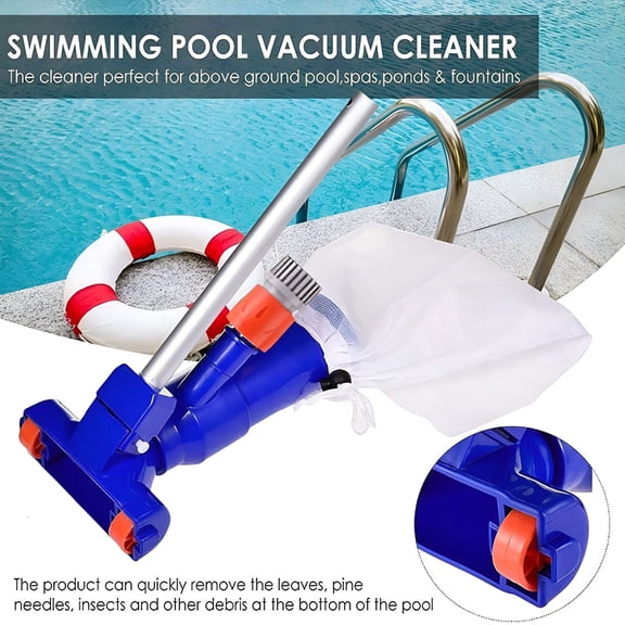 HIBIBUD Handheld Pool Vacuum with Telescopic Pole,Cordless Rechargeable Pool Cleaner,60 Mins Running Time,Powerful Suction for Cleaning Above/In Ground Pools,Spas,and Hot Tubs Debris