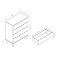 thumbnail image 7 of Furniture of America Pives Mid-Century Modern Wood 4-Drawer Chest in White, 7 of 7