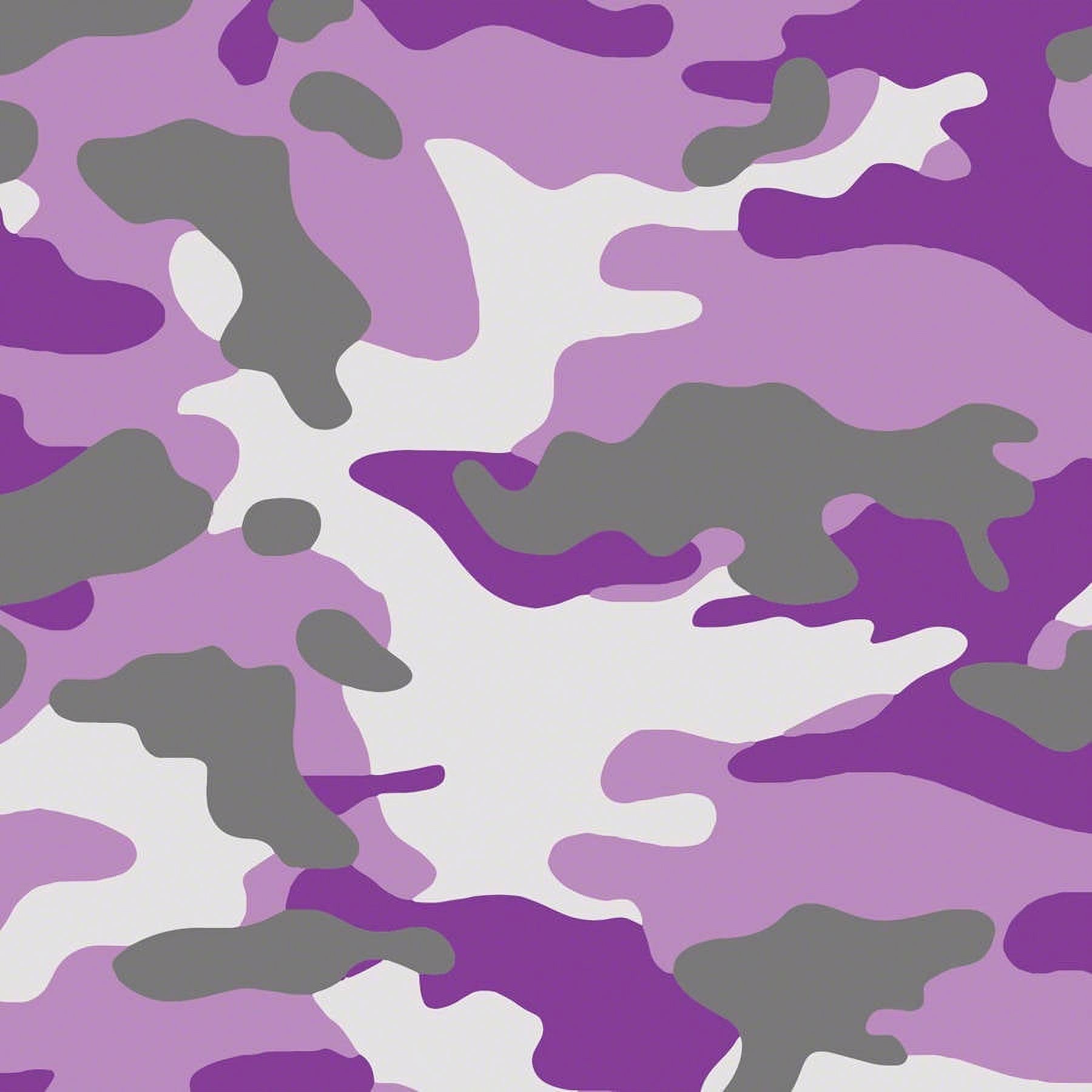 Coverking Universal Seat Cover Fashion Print, Ultra Suede, Camo Purple and White Background with Black Interlock Backing - image 2 of 4
