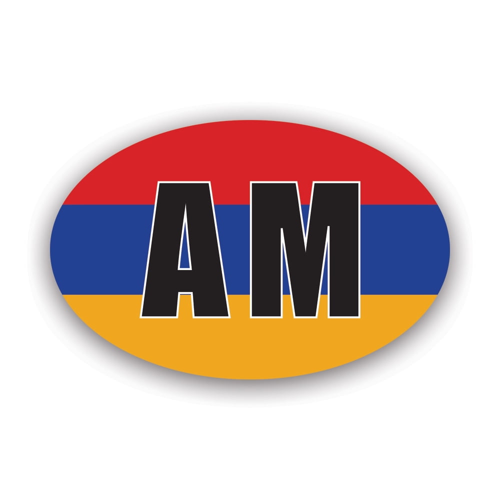 armenia-oval-sticker-decal-self-adhesive-vinyl-weatherproof-made