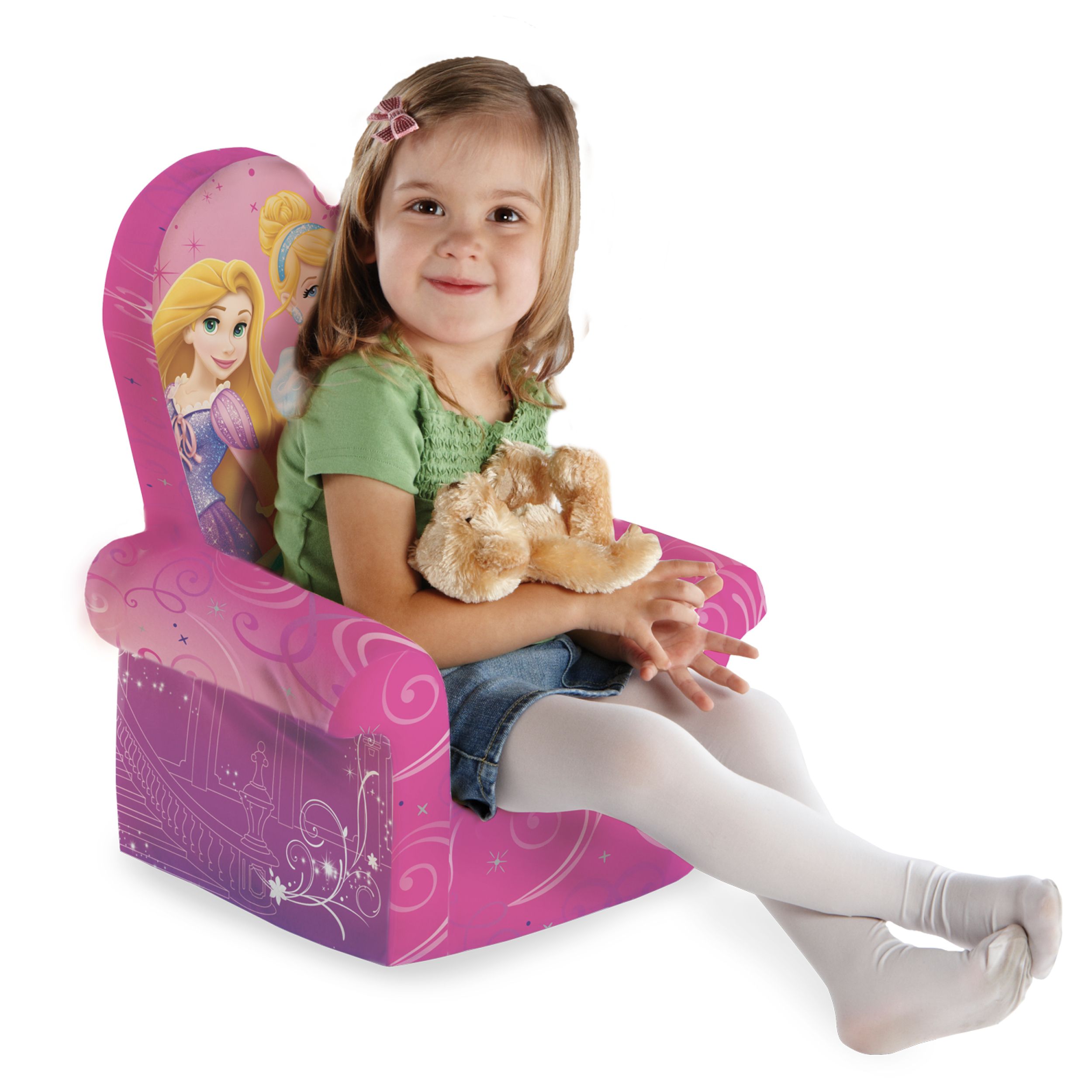 Marshmallow Furniture Foam Toddler High Back Chair Kids, Disney Princess - image 3 of 4