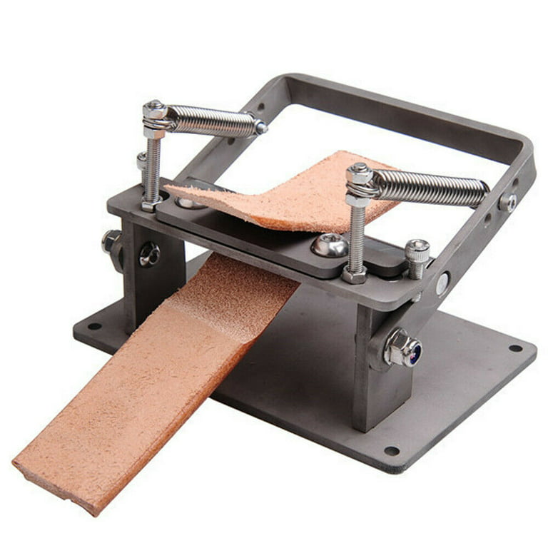 Oukaning DIY Manual Paring Peeling Machine Leather Splitter Skiver Shovel Skin Machine, Size: One size, Silver